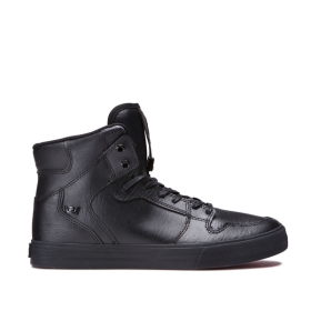 Womens Supra High Top Shoes VAIDER Black/Black | AU-46878